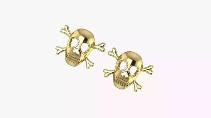 An innovative and beautiful skull earring 3D print model