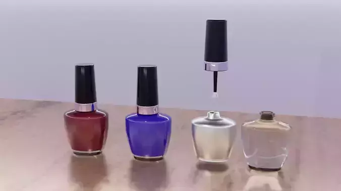 Nail polish 3D low-poly model 