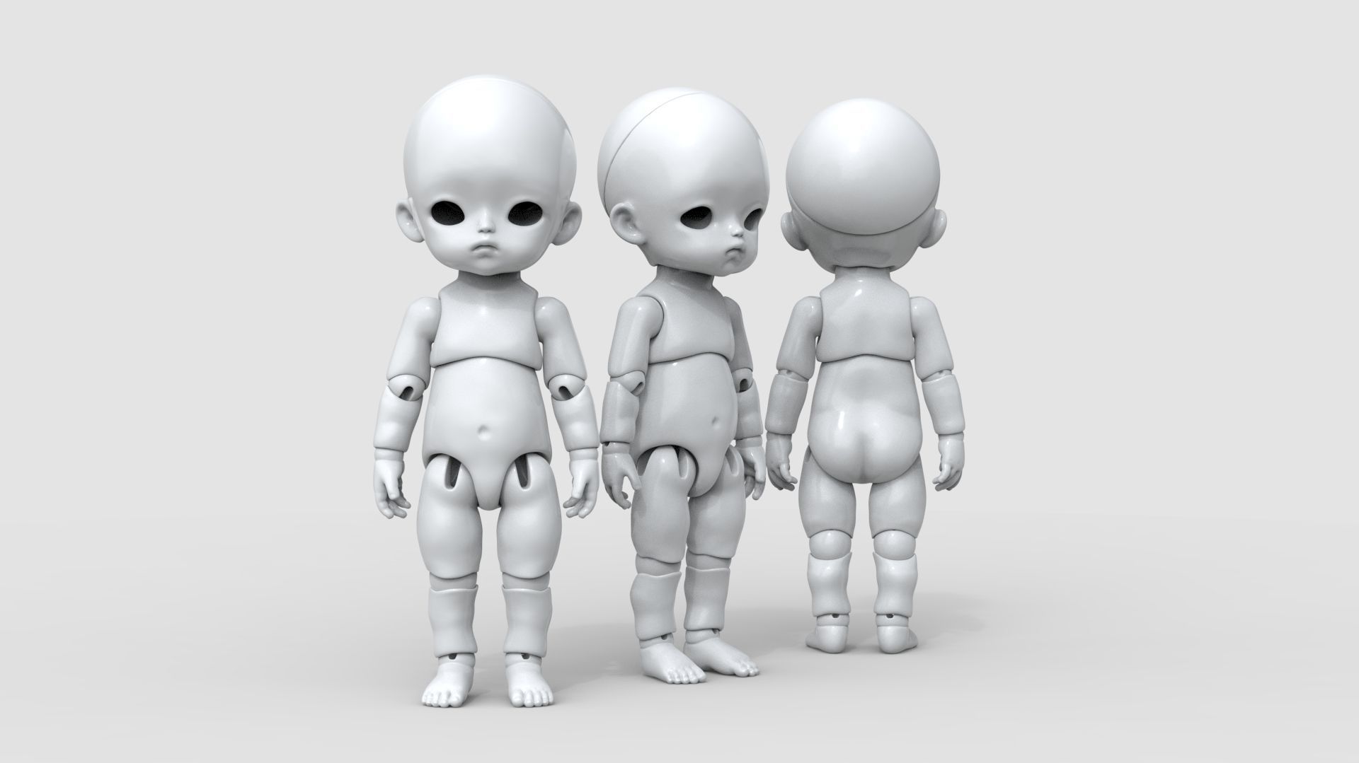 BJD doll Mina ball joint doll 3D print model_1