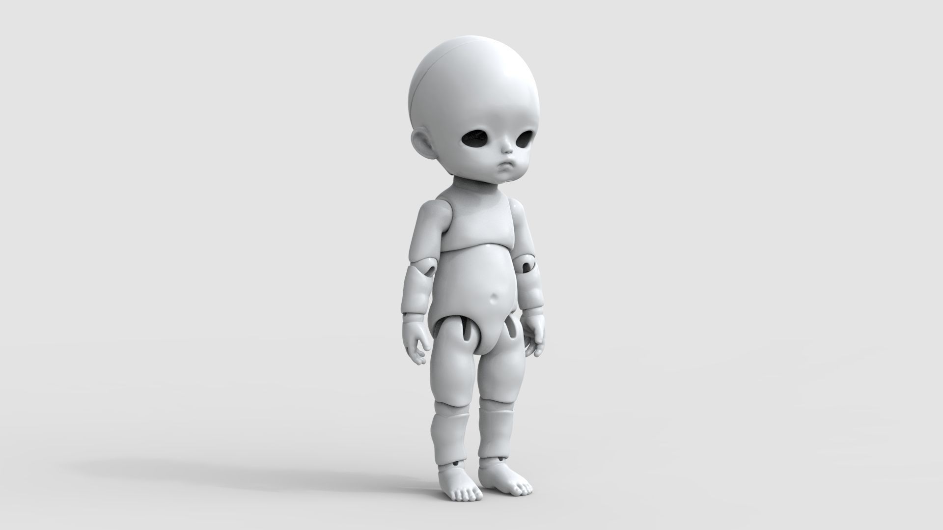 BJD doll Mina ball joint doll 3D print model_2