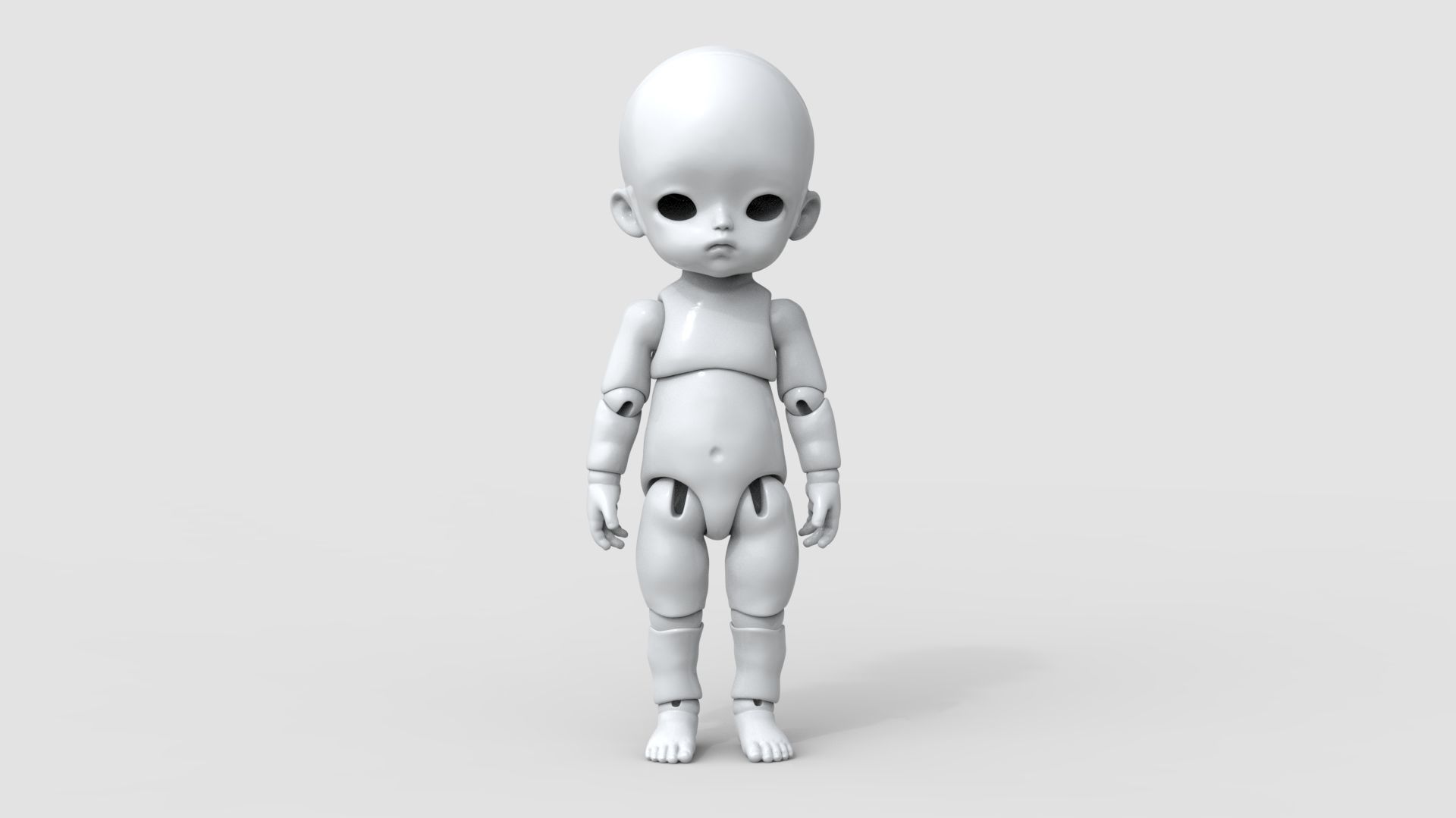 BJD doll Mina ball joint doll 3D print model_12