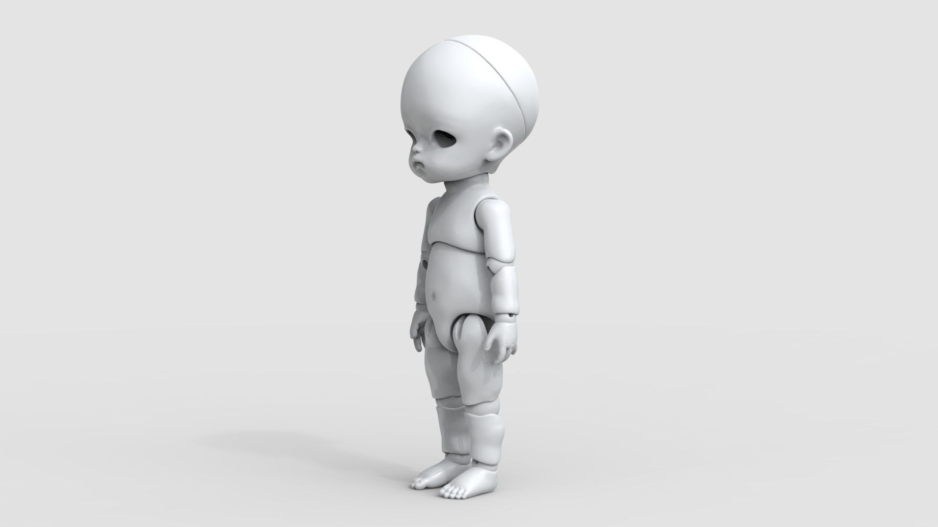 BJD doll Mina ball joint doll 3D print model_3