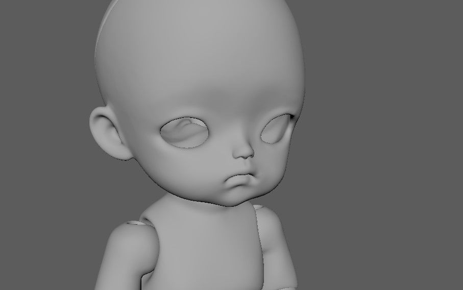 BJD doll Mina ball joint doll 3D print model_26