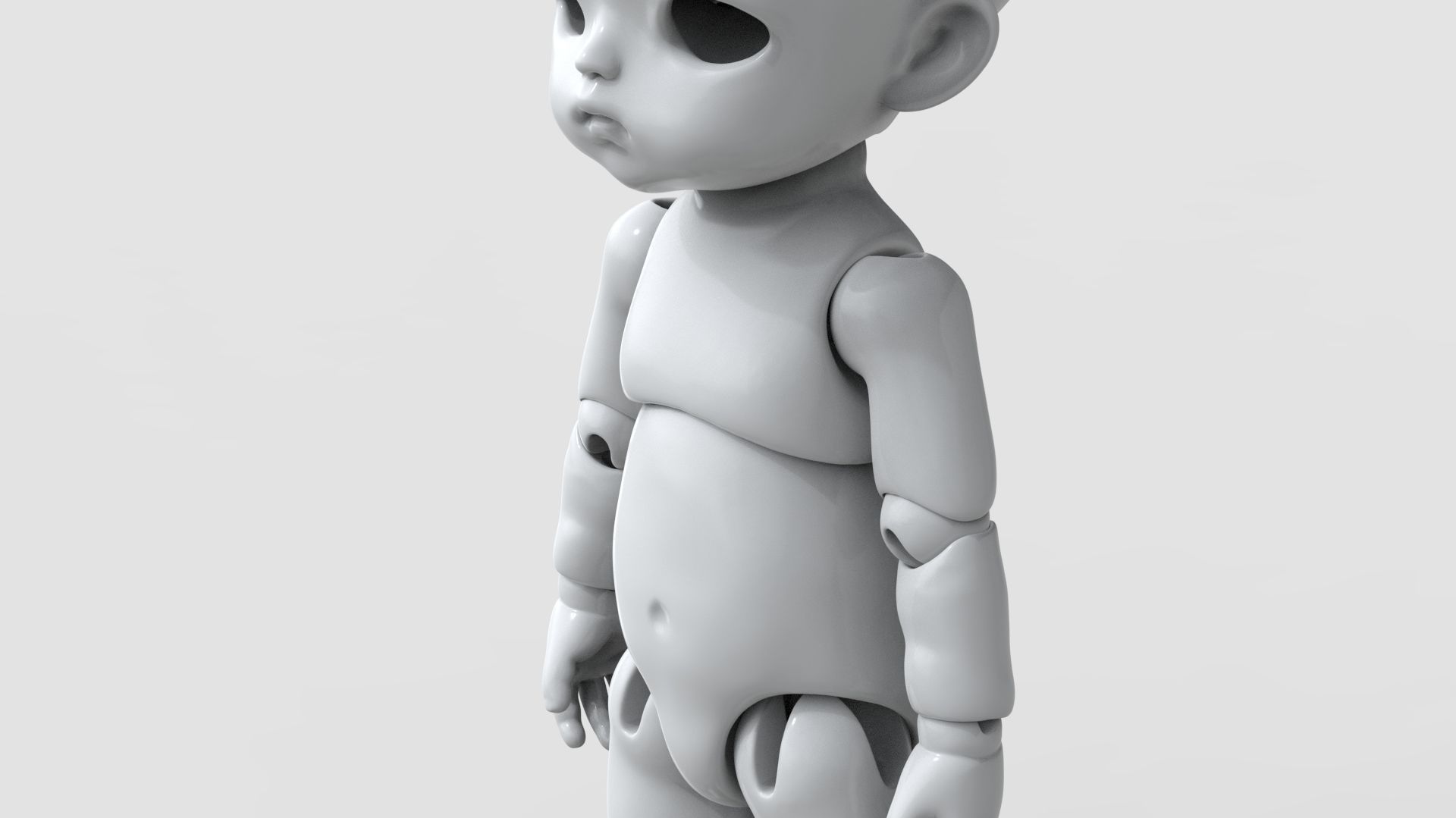 BJD doll Mina ball joint doll 3D print model_11