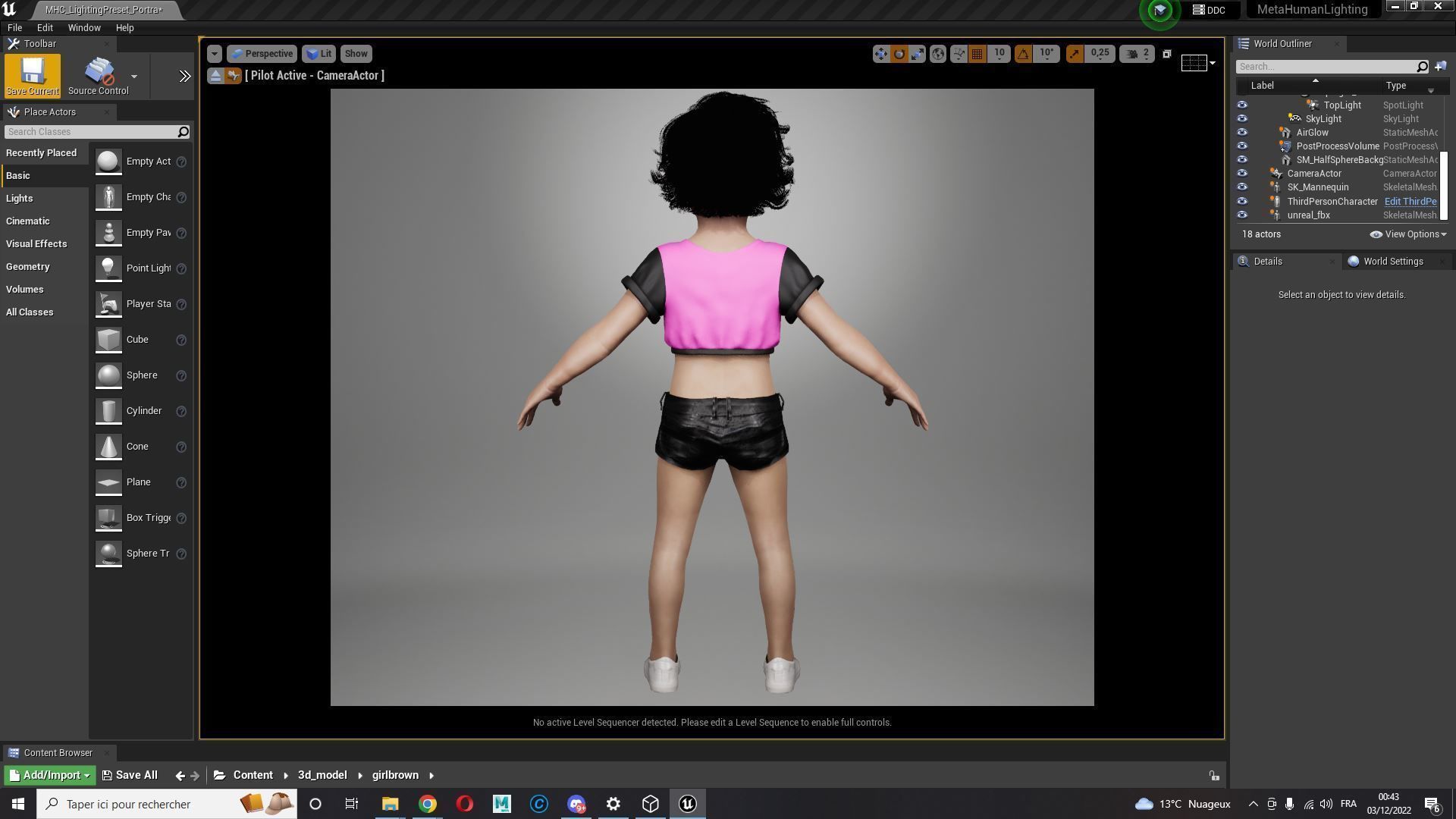 Realistic Girl child Low-poly 3D model_22