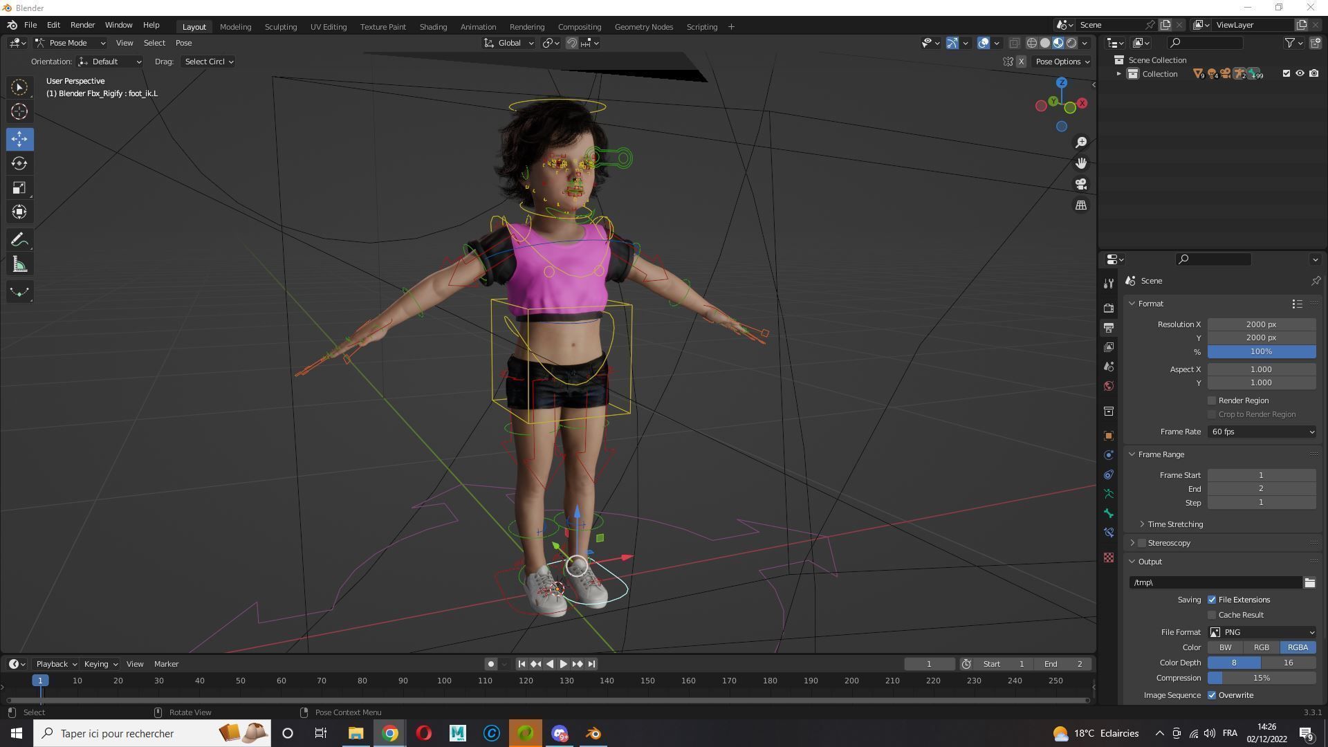 Realistic Girl child Low-poly 3D model_15