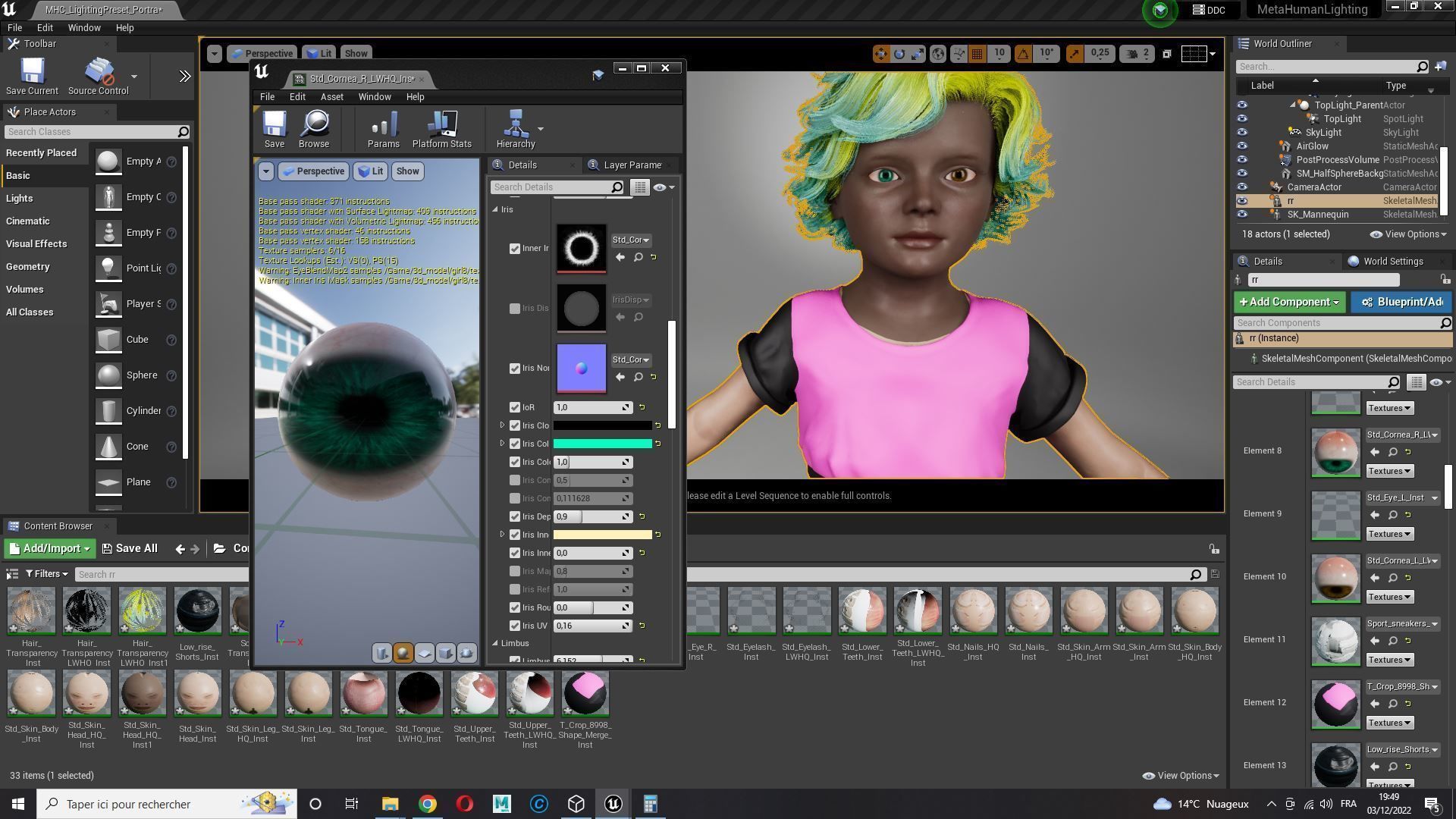 Realistic Girl child Low-poly 3D model_23