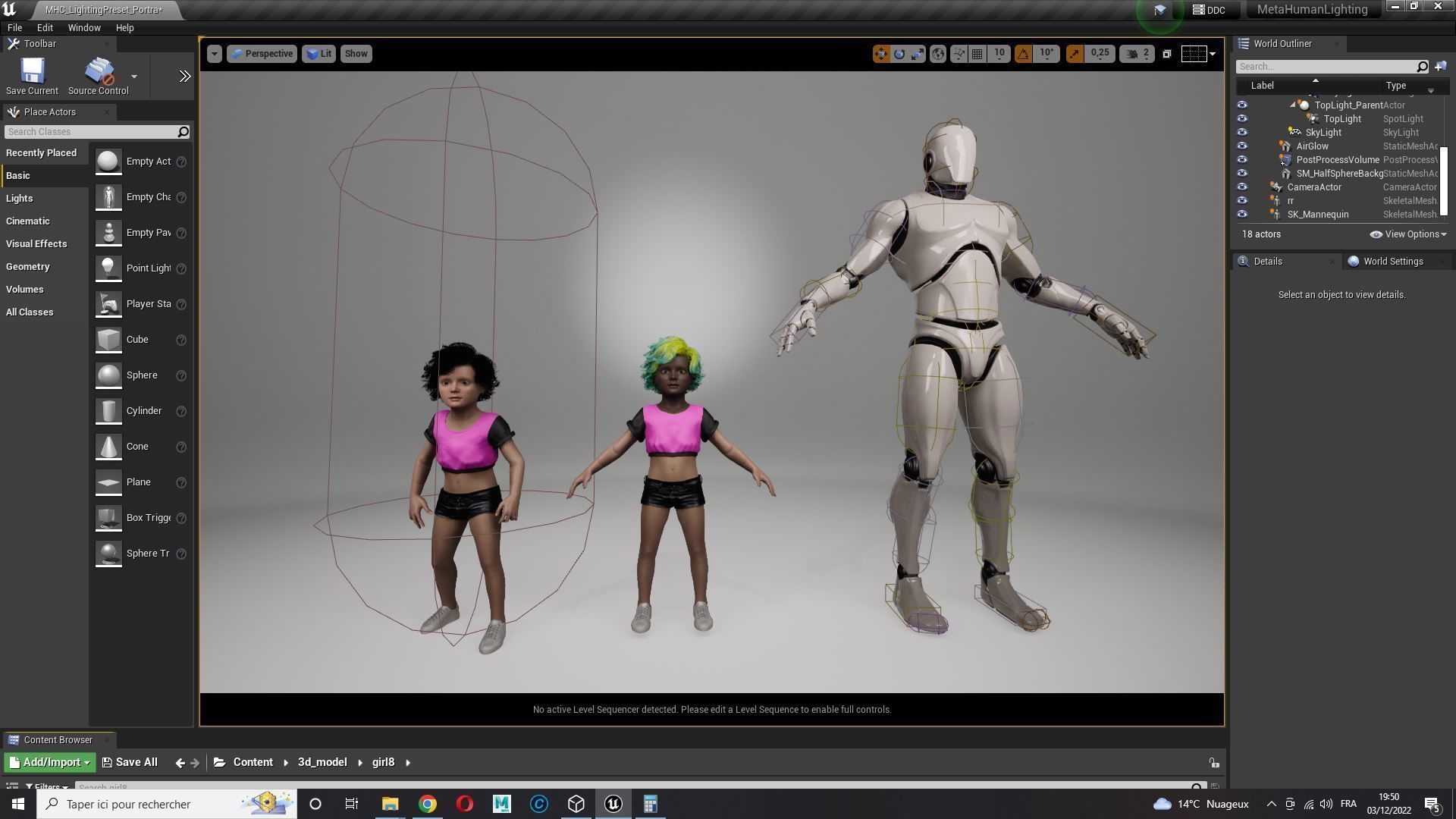 Realistic Girl child Low-poly 3D model_24