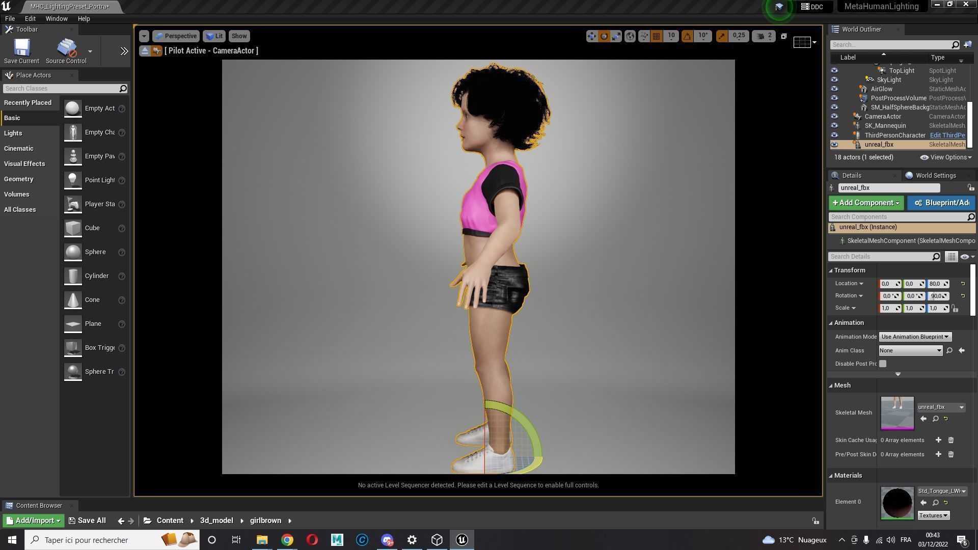 Realistic Girl child Low-poly 3D model_21