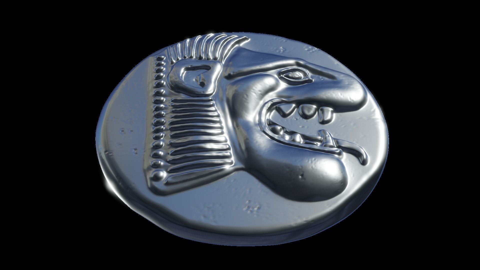 Drachm Knidos coin 3D print model_4