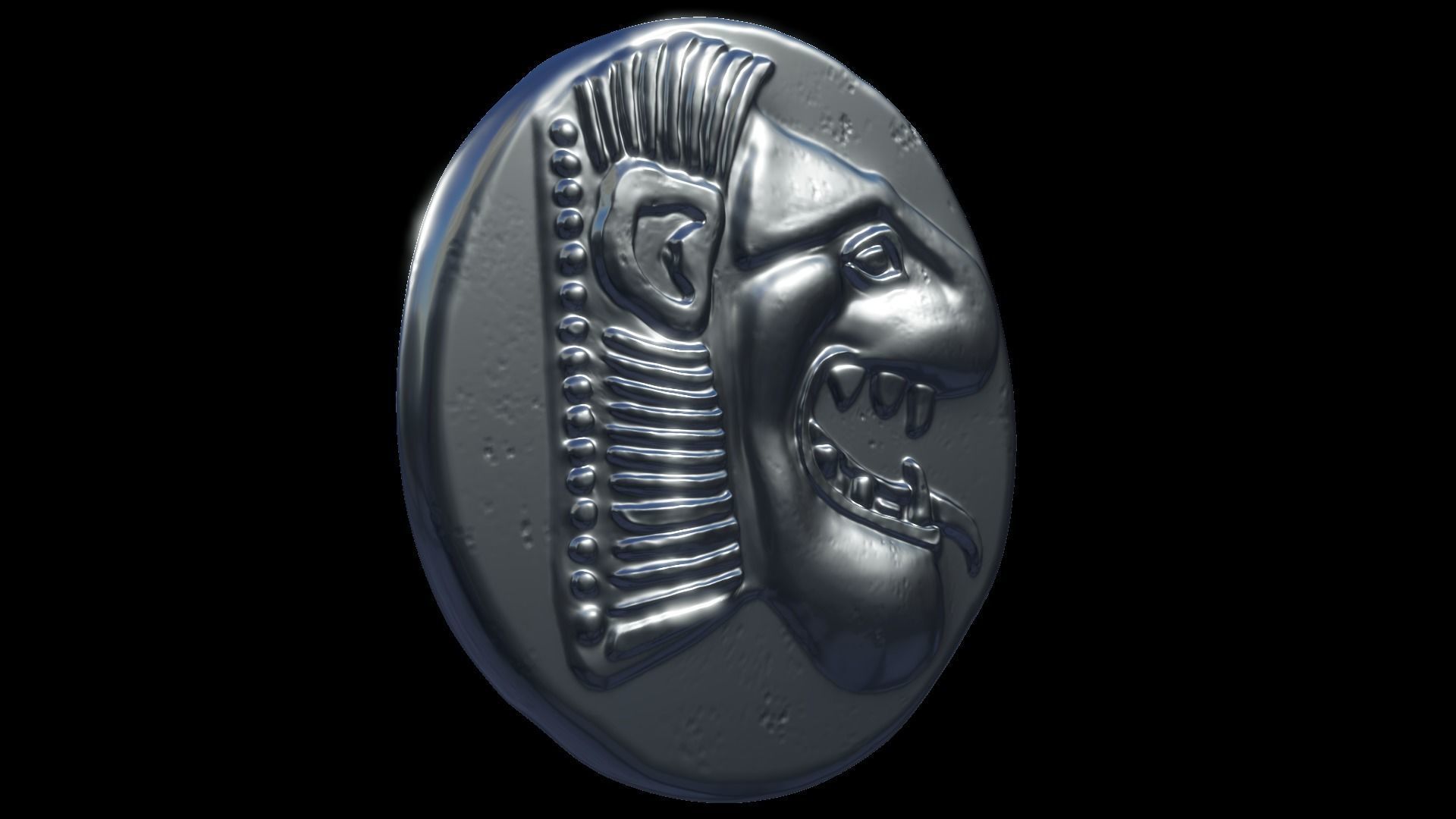 Drachm Knidos coin 3D print model_5