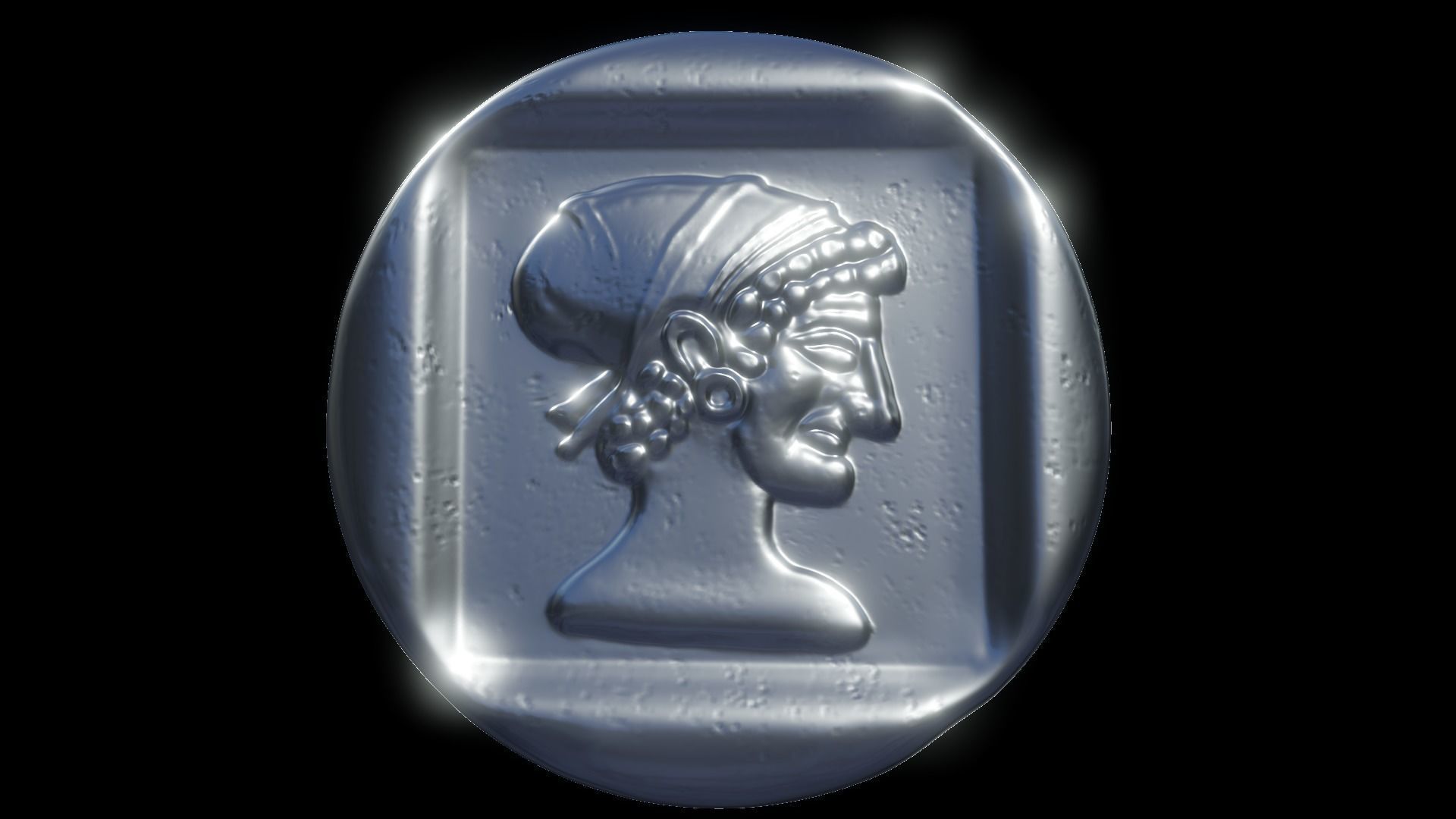 Drachm Knidos coin 3D print model_2