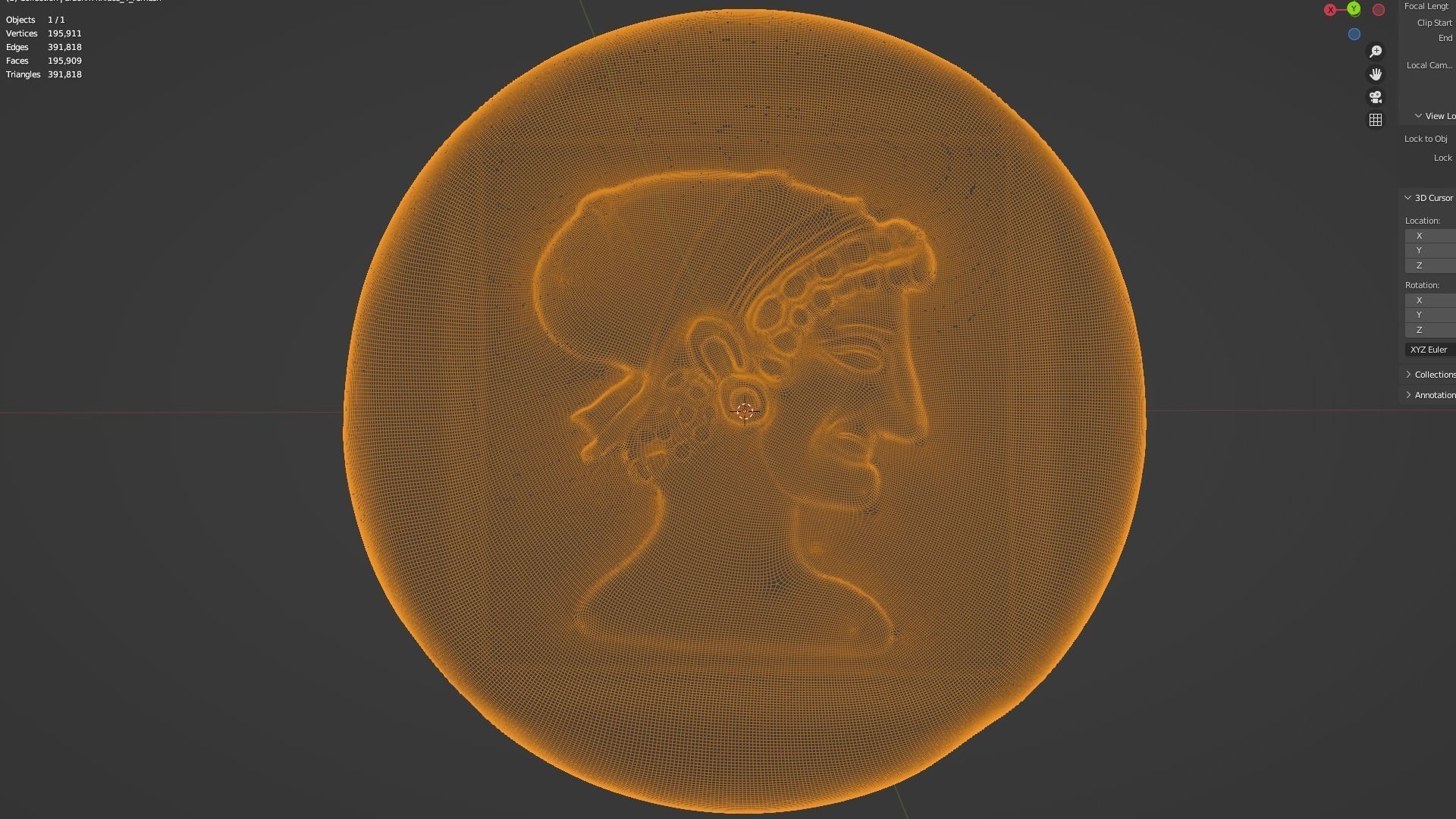 Drachm Knidos coin 3D print model_9