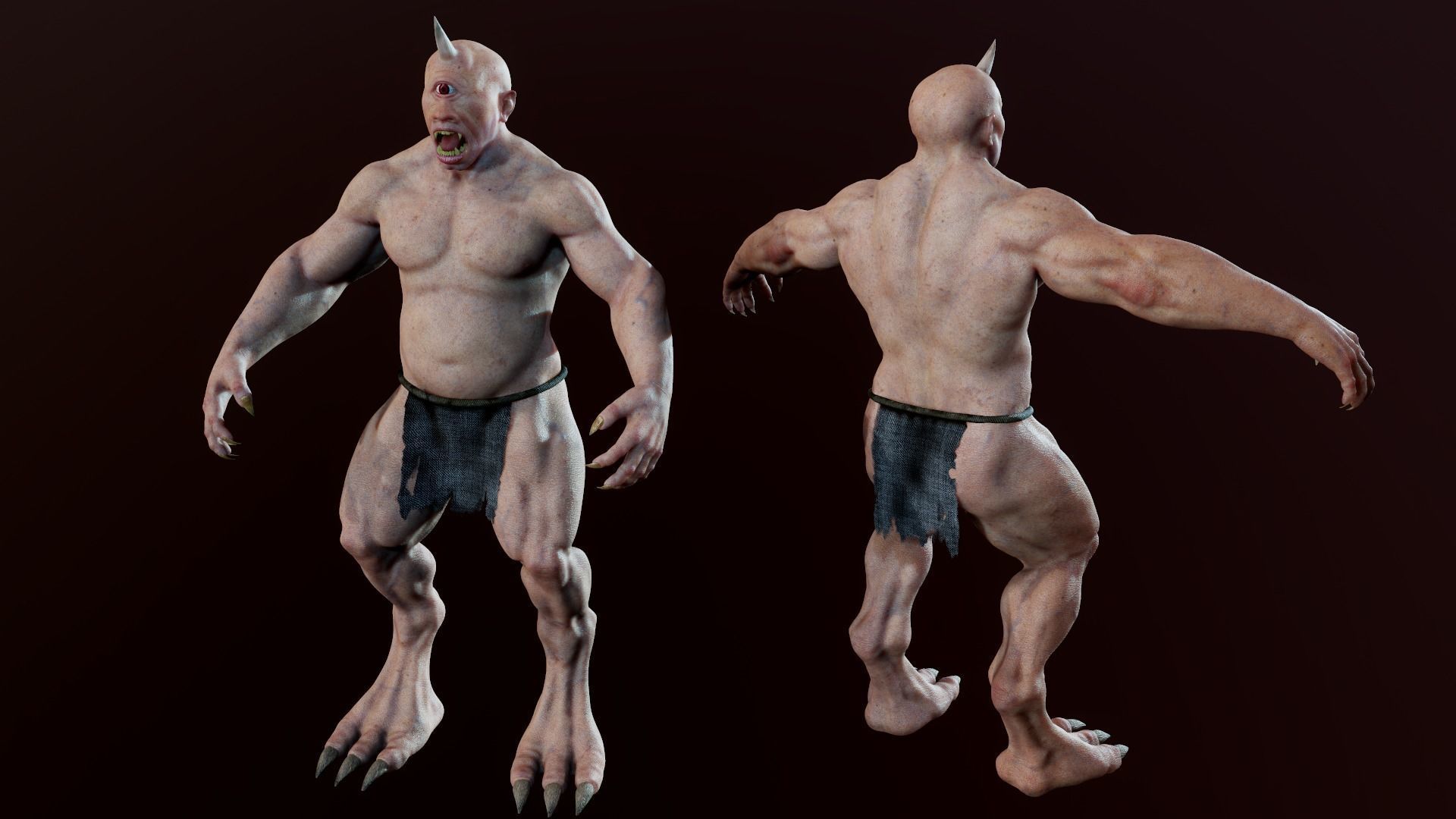 Cyclops 01 Low-poly 3D model_1