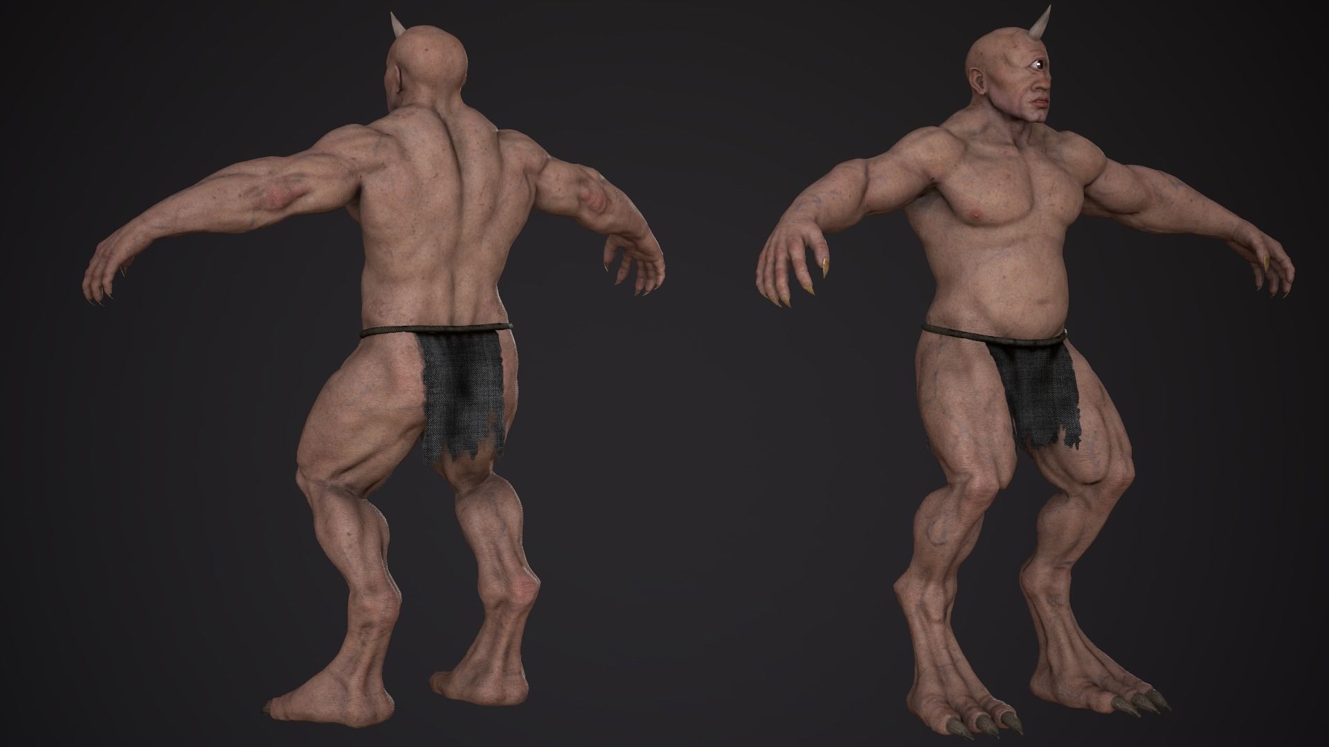 Cyclops 01 Low-poly 3D model_5