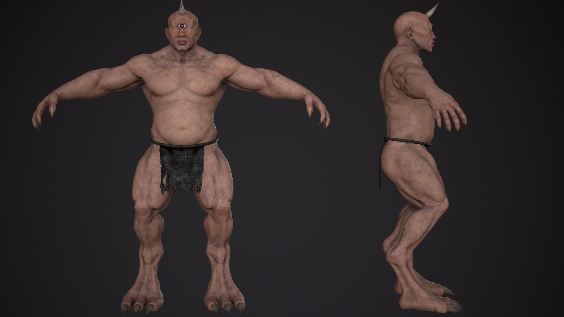 Cyclops 01 Low-poly 3D model_10