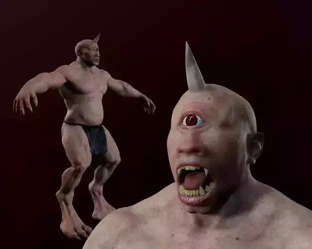Cyclops 01 Low-poly 3D model