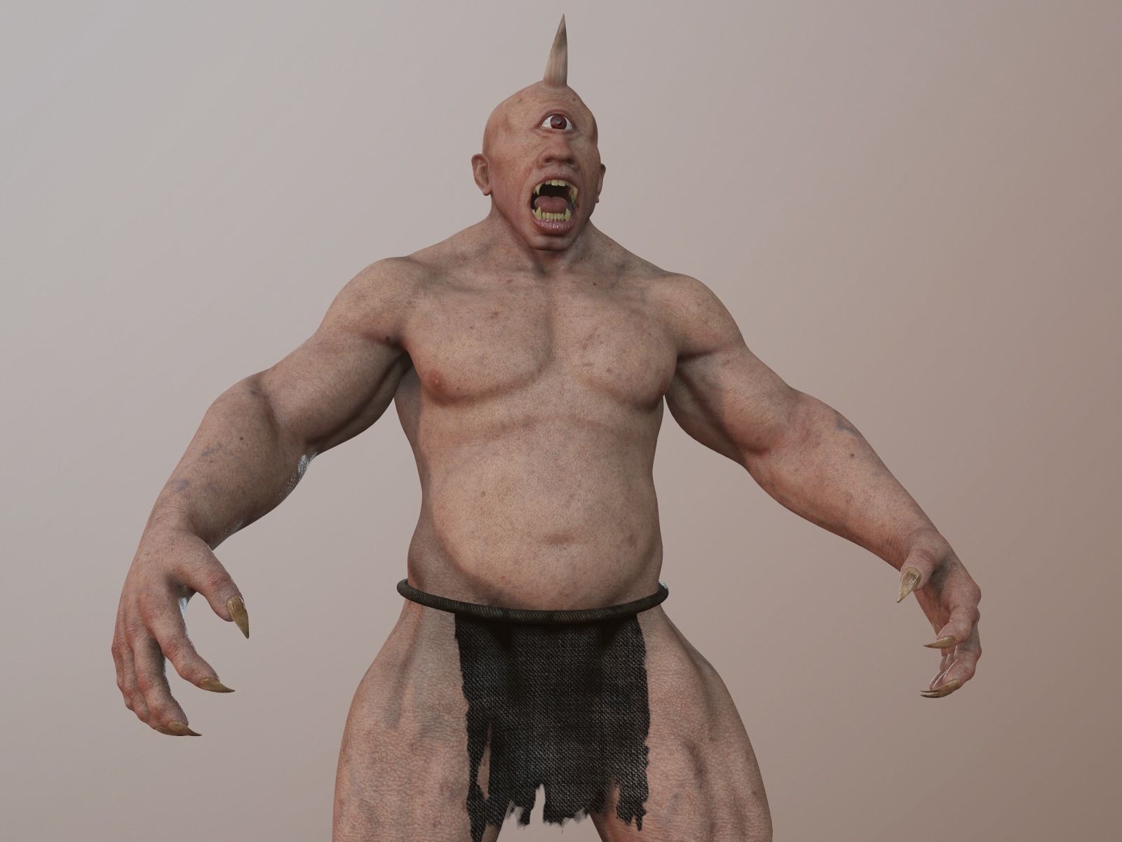 Cyclops 01 Low-poly 3D model_2