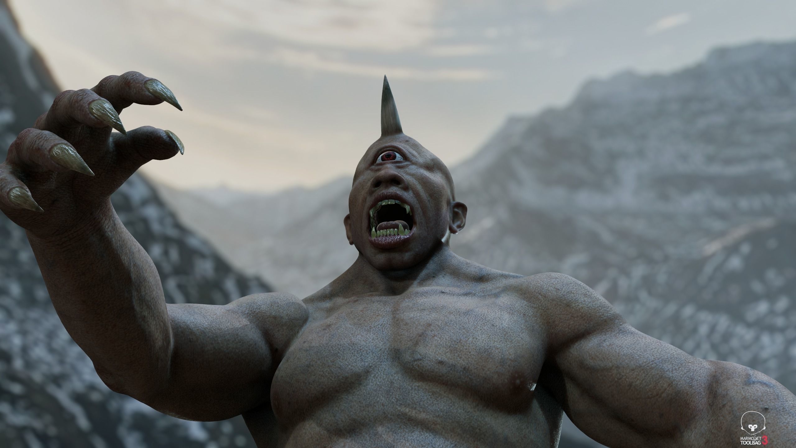 Cyclops 01 Low-poly 3D model_13