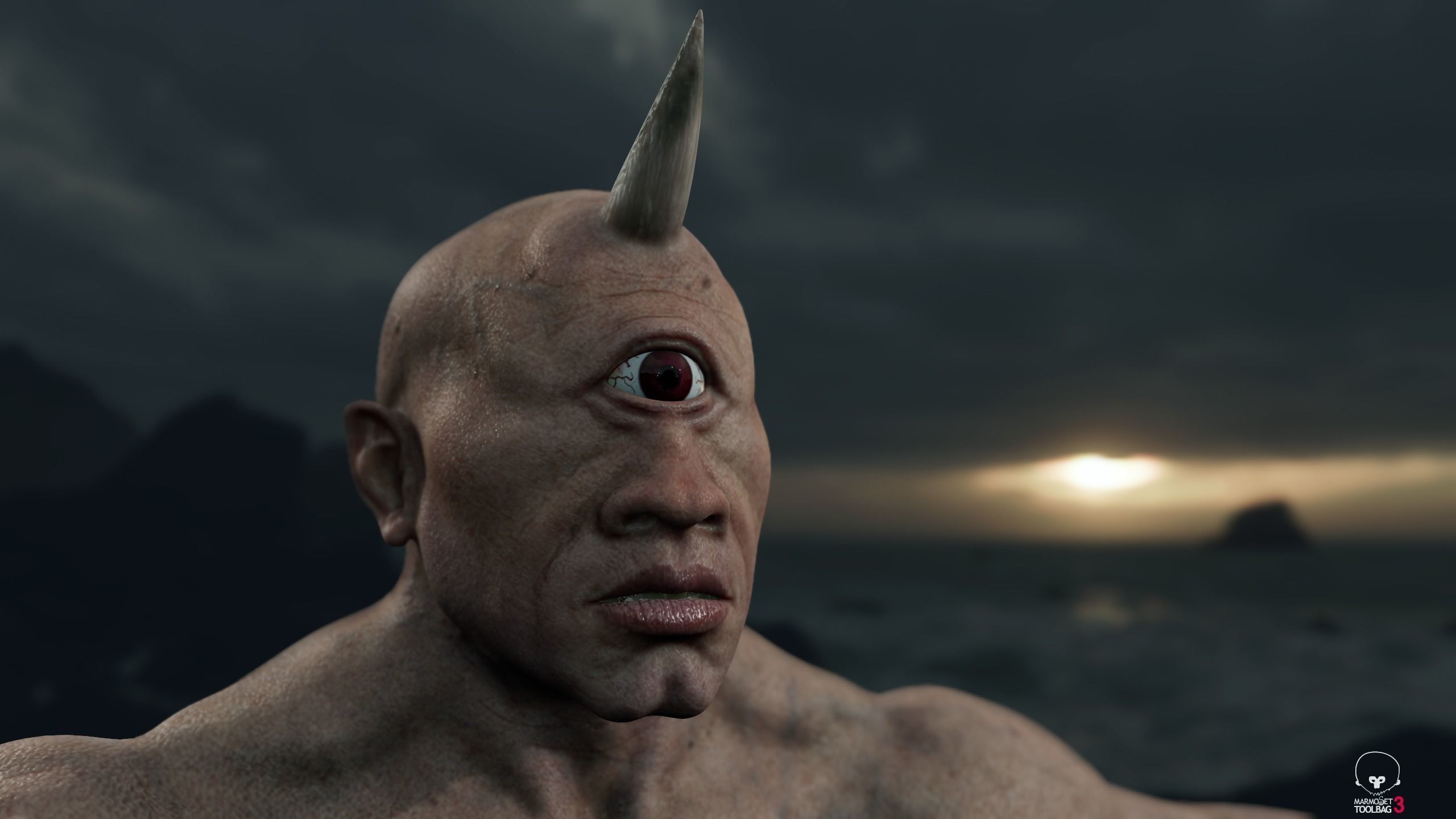 Cyclops 01 Low-poly 3D model_3