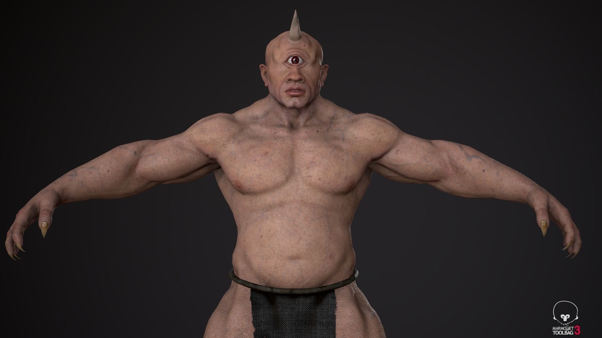 Cyclops 01 Low-poly 3D model_15