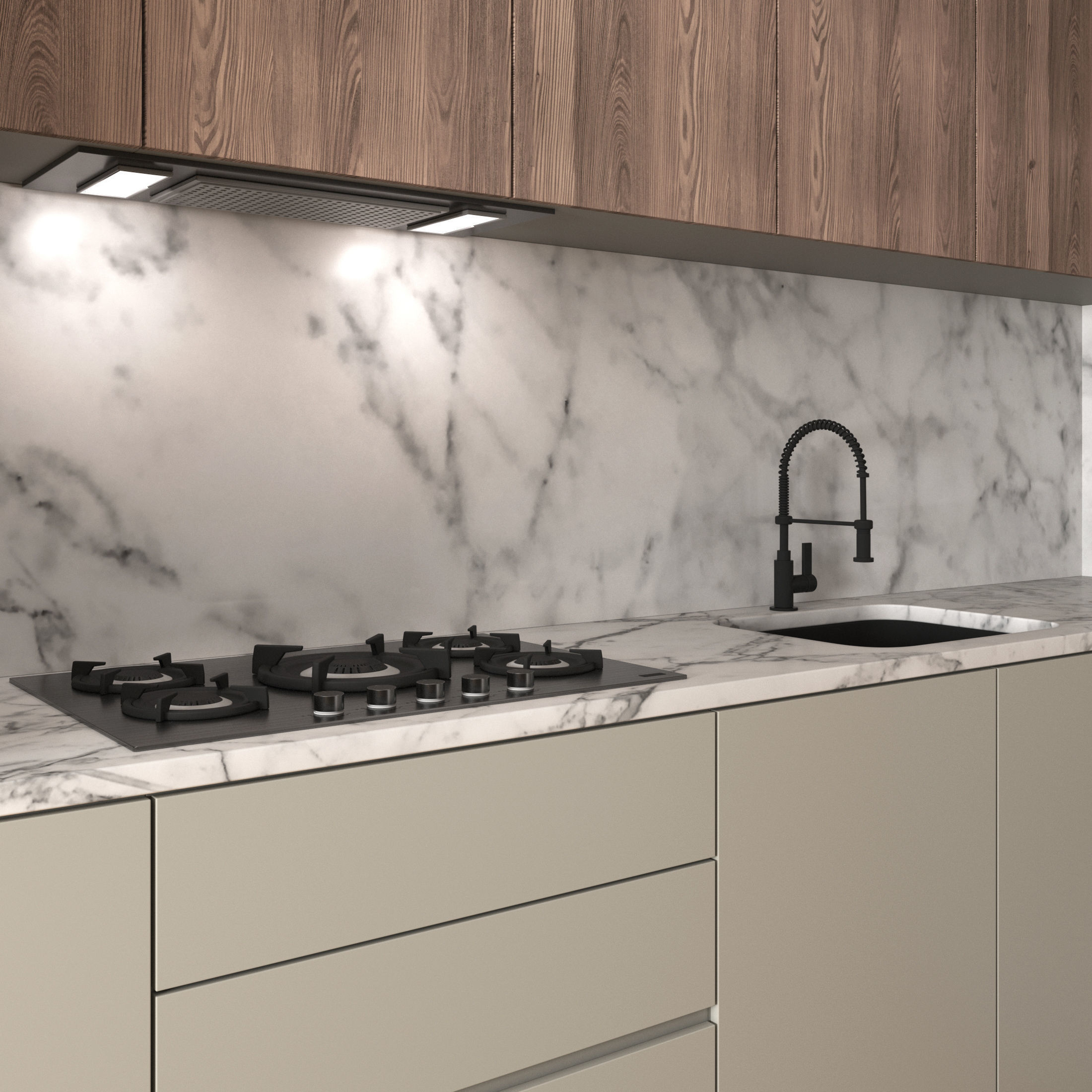 Kitchen Modern 26 - Corner Kitchen 3D model_2