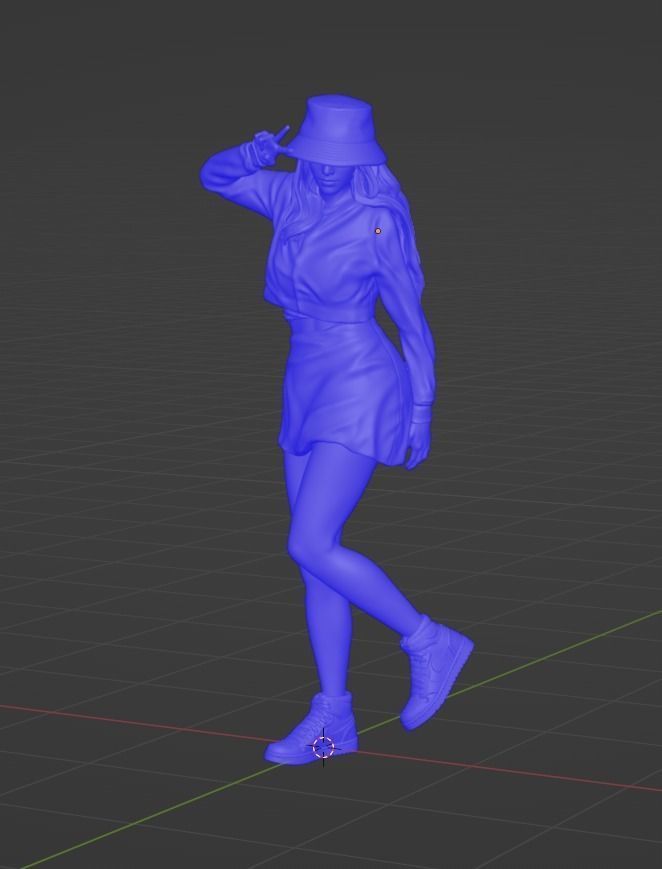 FIGURE SAY HI GIRL SCALE 164 3D print model 3D print model_3