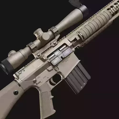 M110 SASS Low-poly 3D model