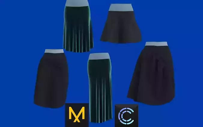 Skirt Outfits MD CLO 3D zprj project files 3D model