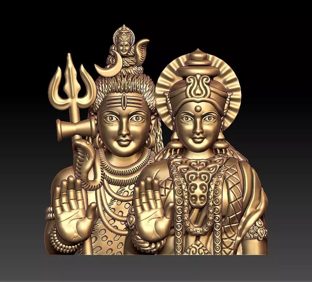 sivaparvathi pendent 3D print model