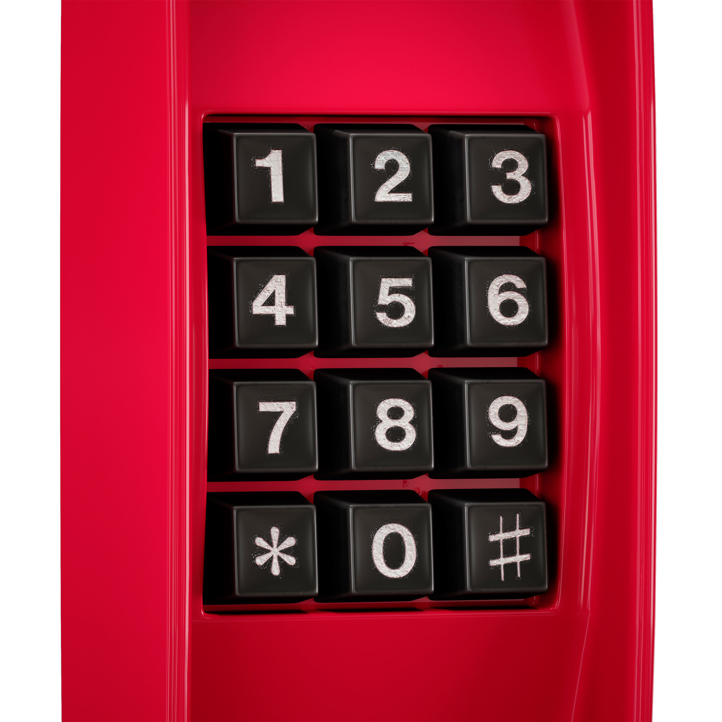 Wall phone 3D model_5