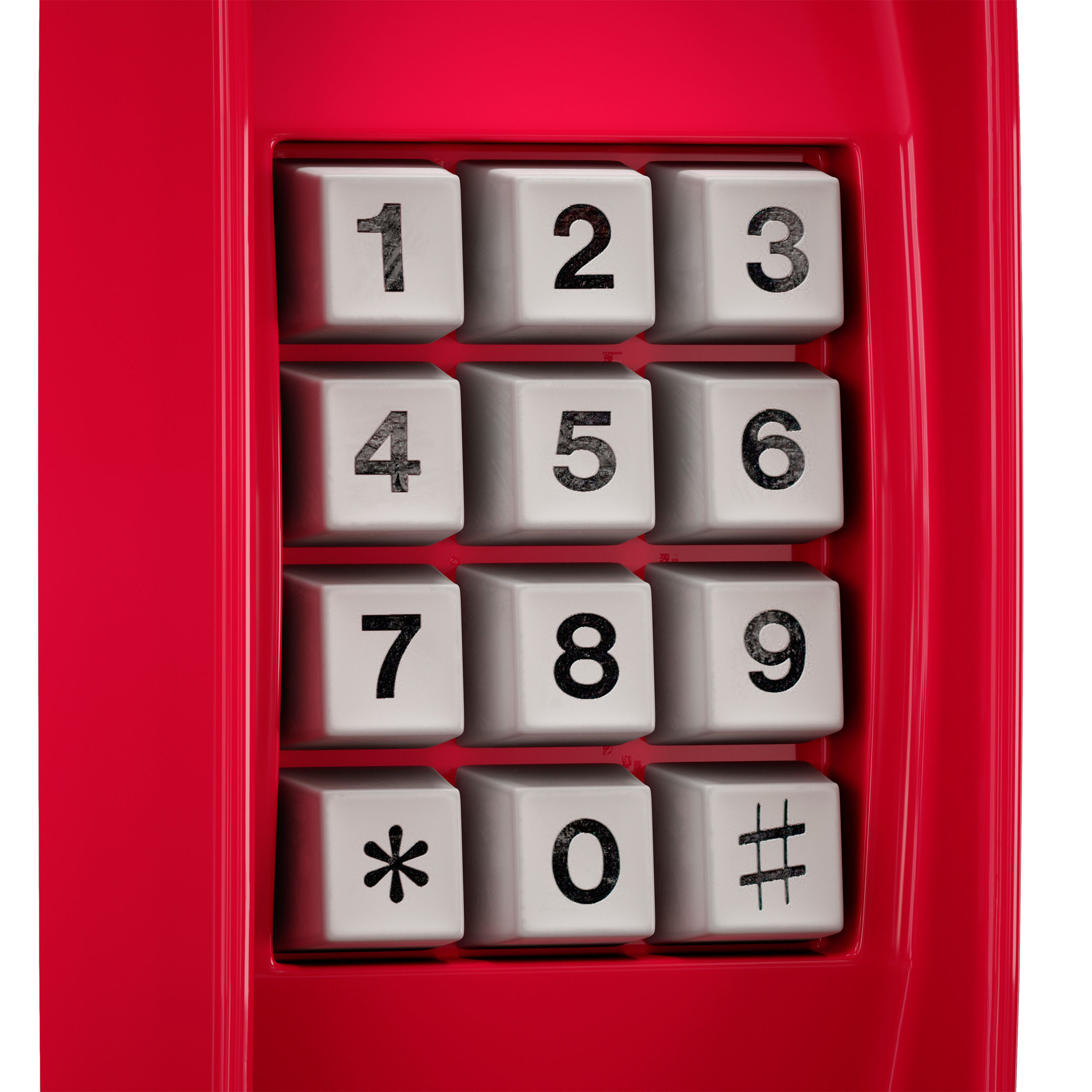 Wall phone 3D model_6