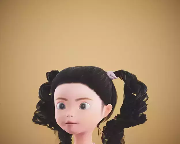 cartoon rigged  girl