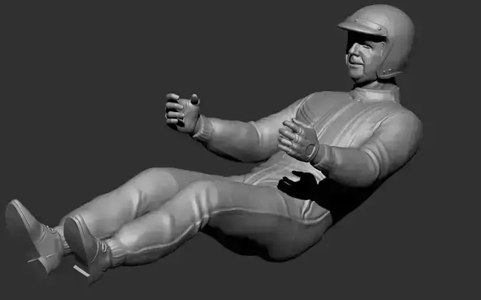 Jack Brabham Car Driver 3D print model