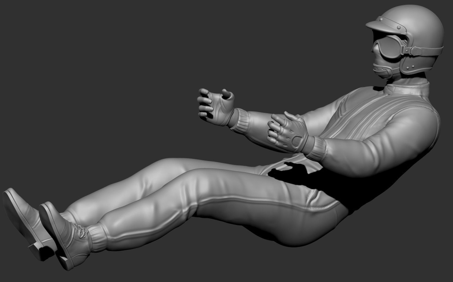 Jack Brabham Car Driver 3D print model_3