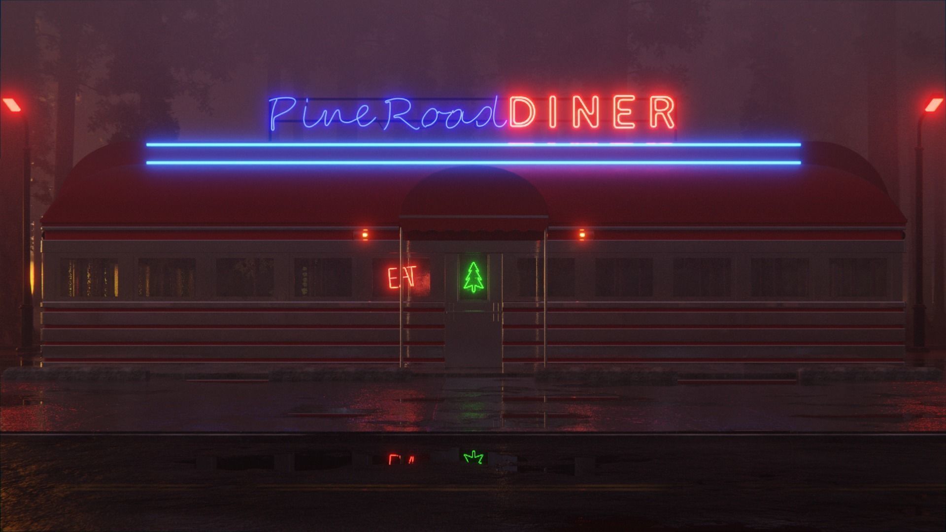 Pine Road Diner 3d Scene 3D model_2