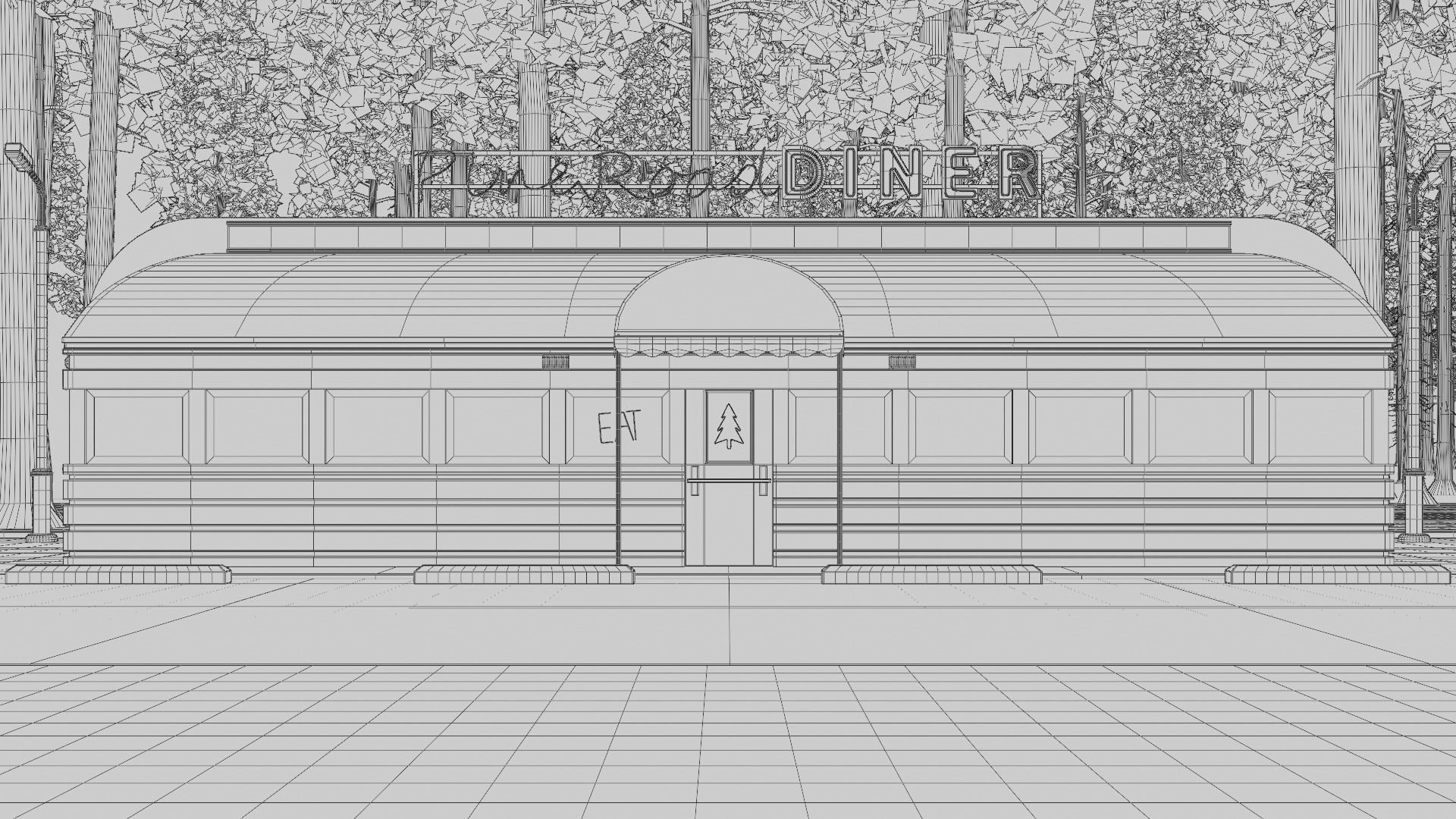 Pine Road Diner 3d Scene 3D model_10