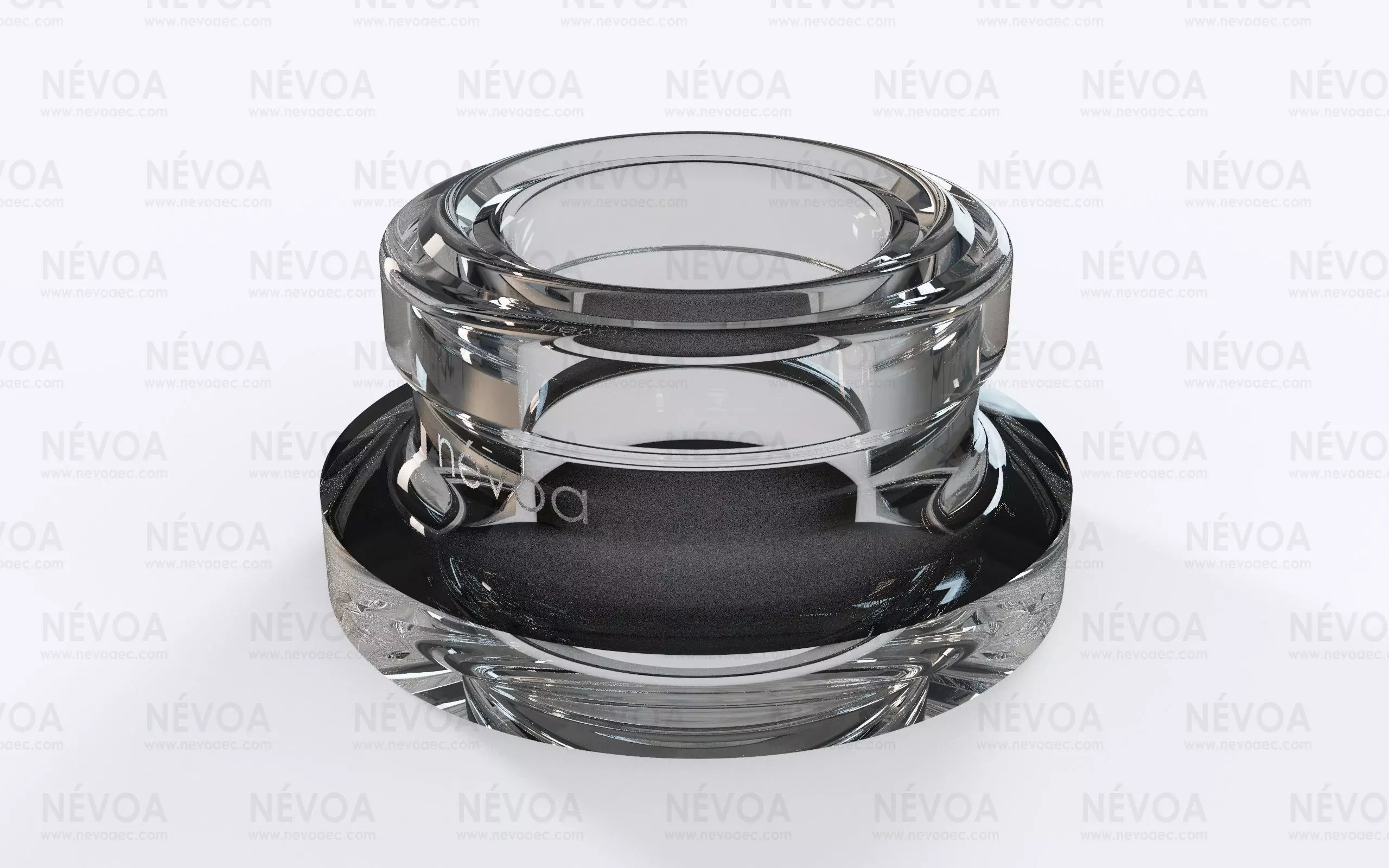 Glass finish - GME 40 04 - 13 mm - Finish for crimpless pump 3D model_0
