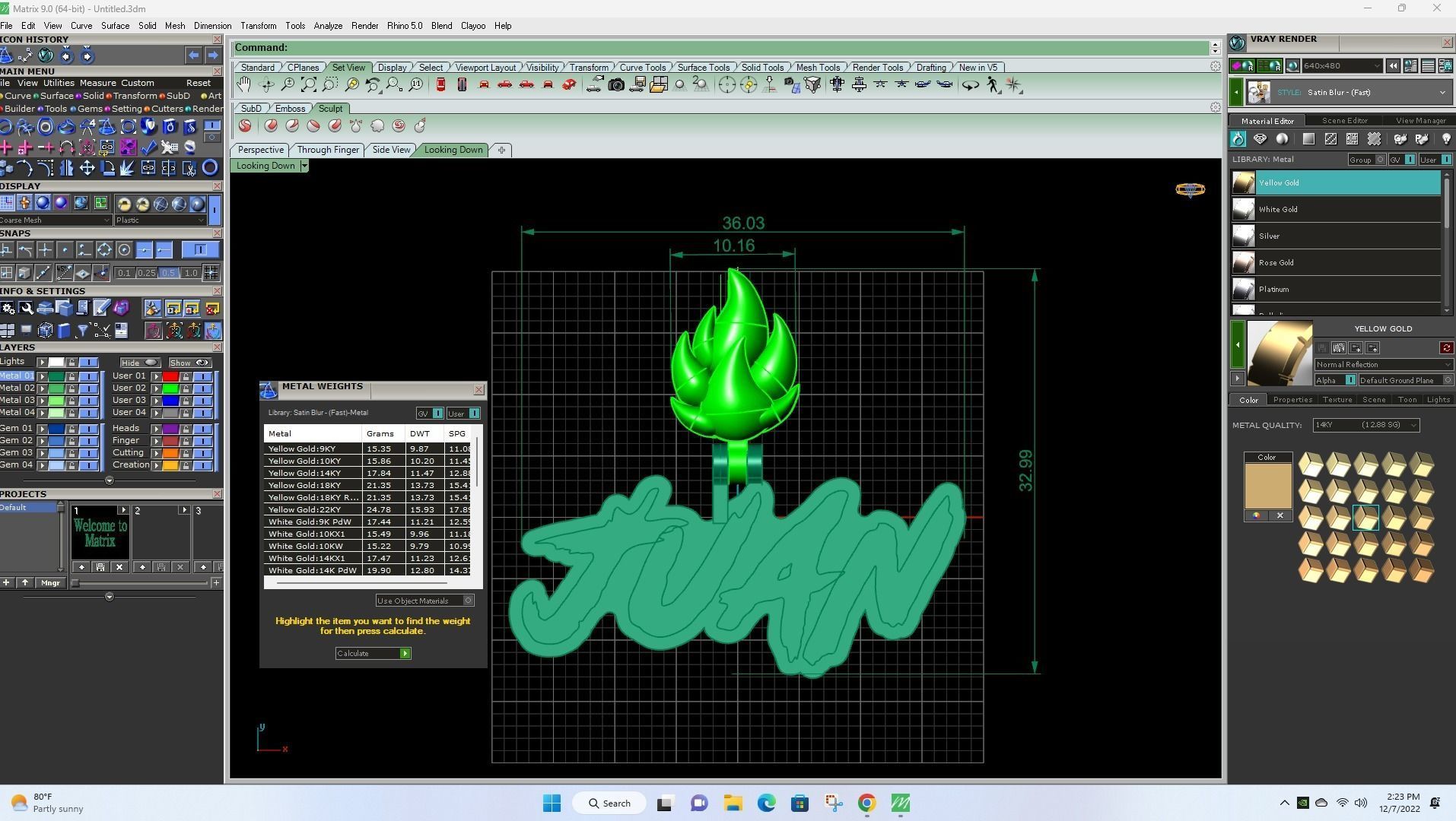 Juan Pendant With Custom Bail 3D print model_3