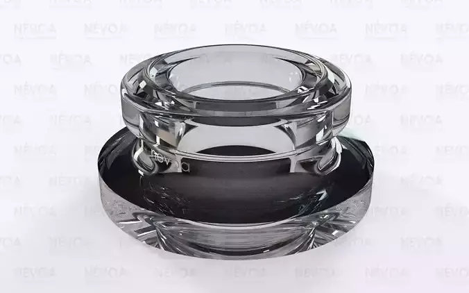 Glass finish - GME 40 04 - 15 mm - Finish for crimpless pump 3D model