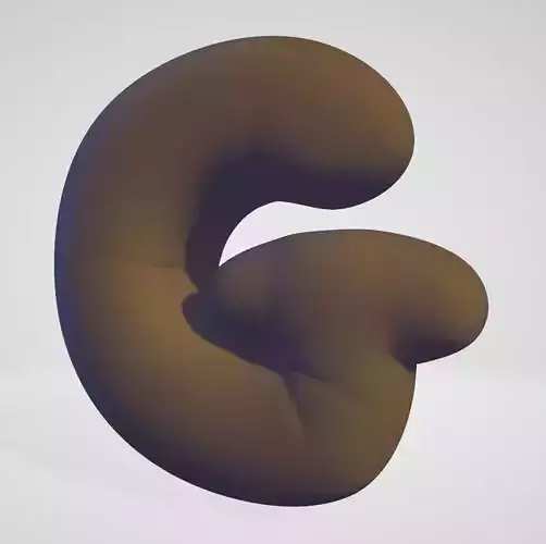 Letter Balloon M free 3D model | CGTrader