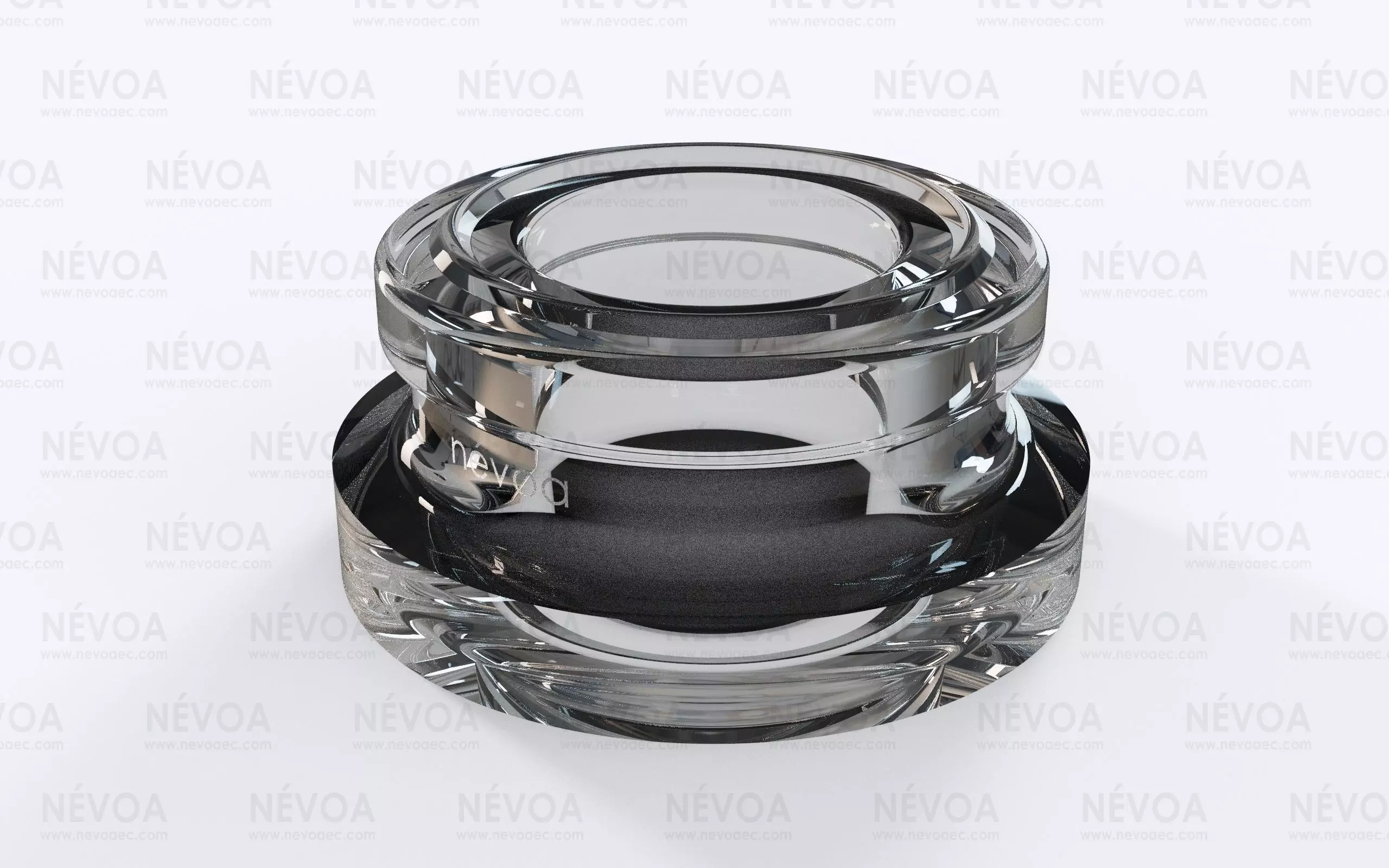 Glass finish - GME 40 04 - 18 mm - Finish for crimpless pump 3D model_0