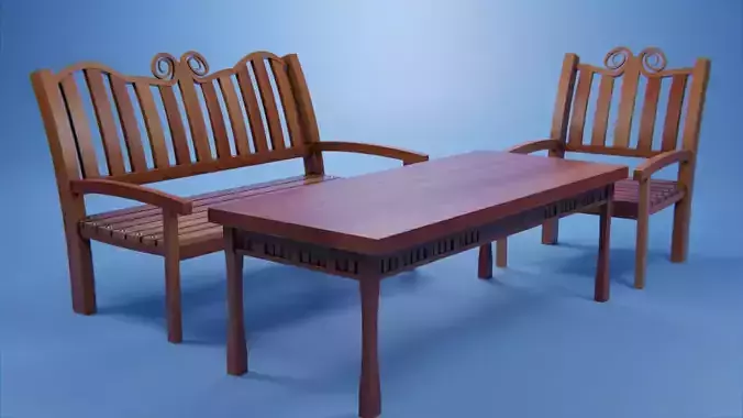 Set Wooden Furniture 9