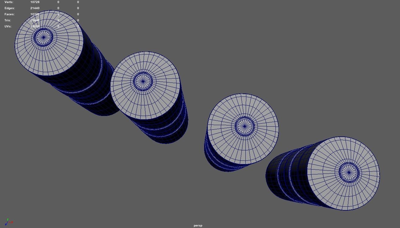 Bollards 01 Low-poly 3D model_9