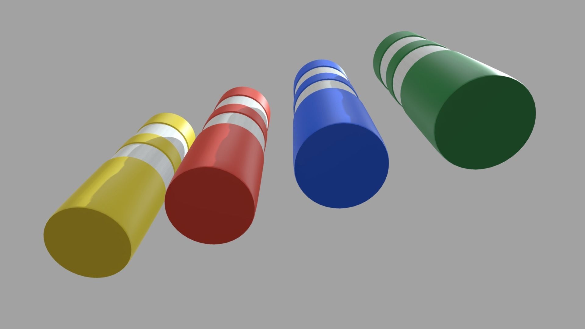 Bollards 01 Low-poly 3D model_2