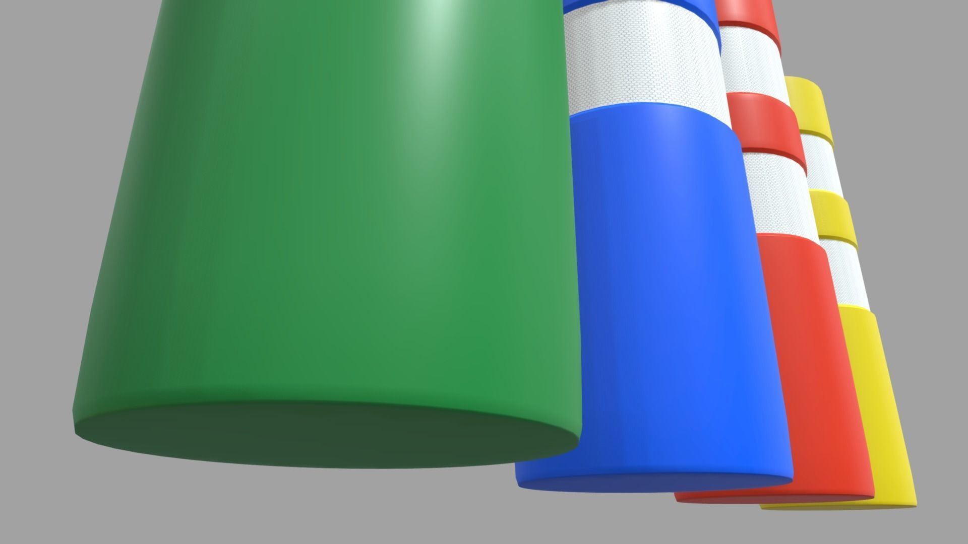 Bollards 01 Low-poly 3D model_5