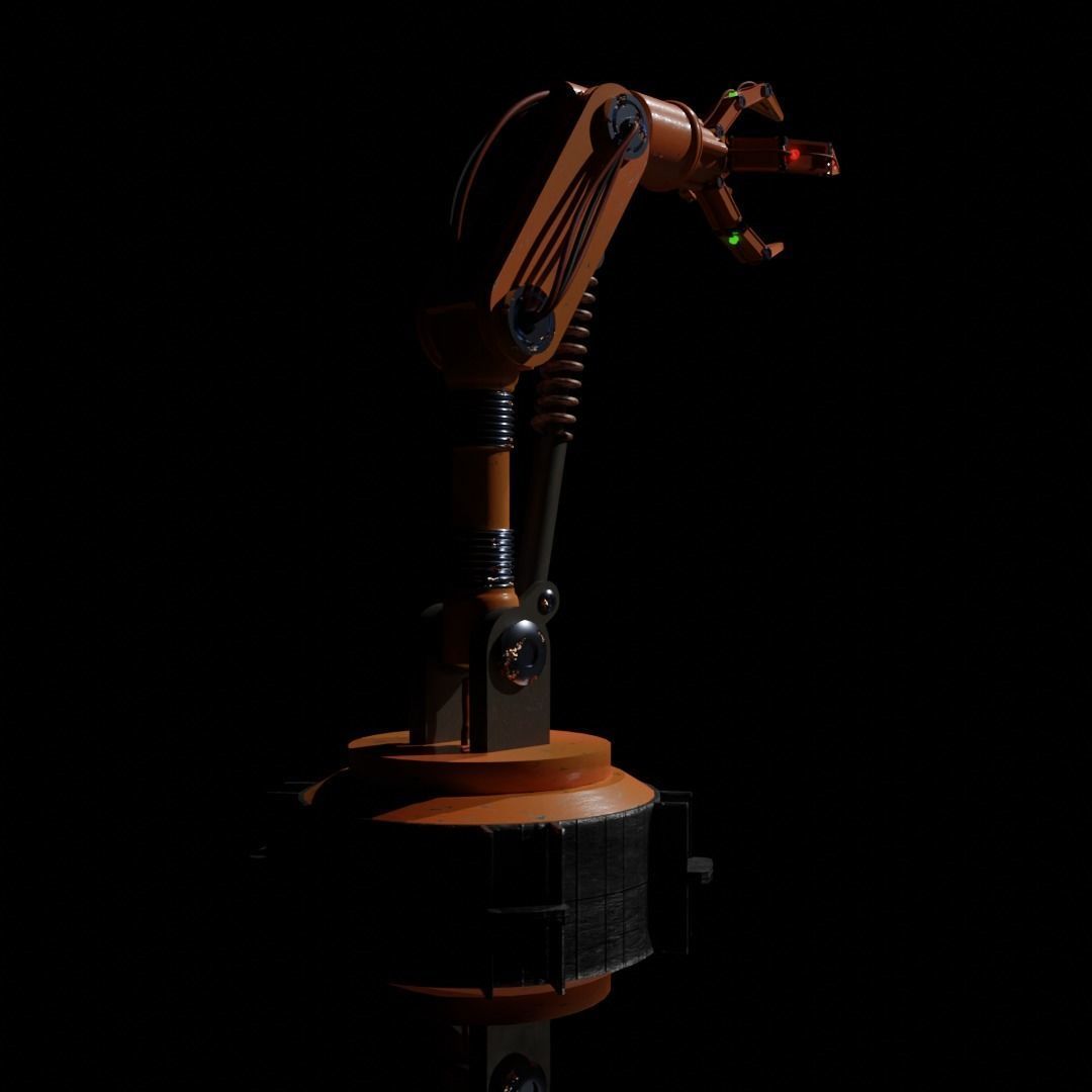 Sci-fi robotic arm 3D model_3