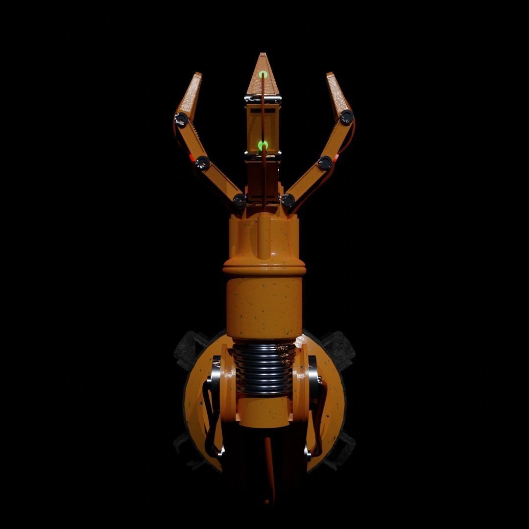 Sci-fi robotic arm 3D model_4