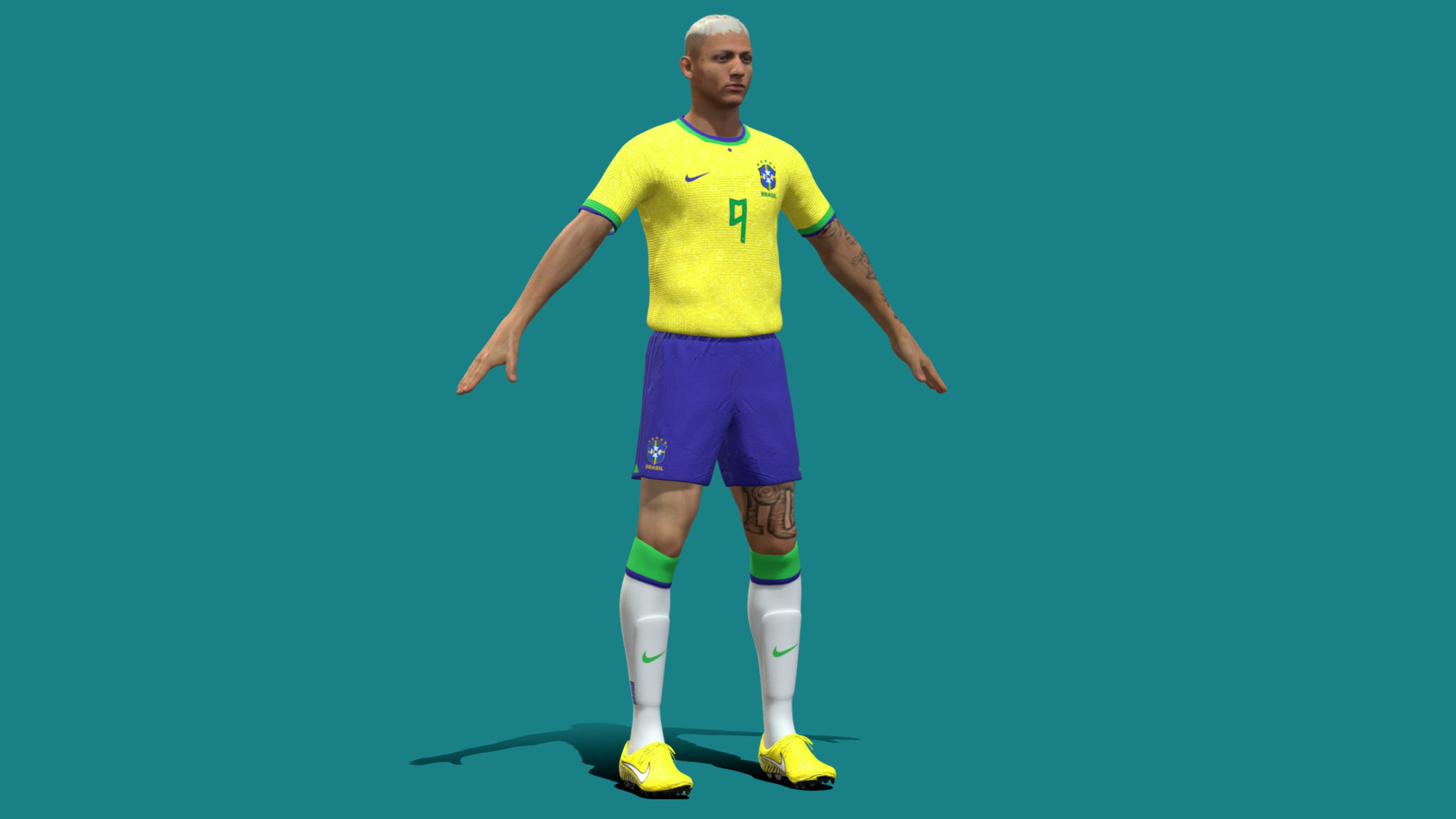 Richarlison Brazil Worldcup 2022 3D model_2