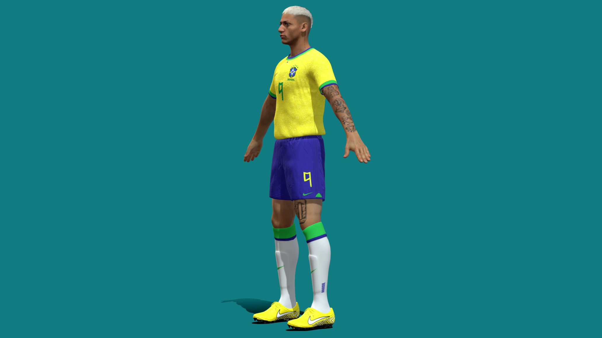 Richarlison Brazil Worldcup 2022 3D model_5